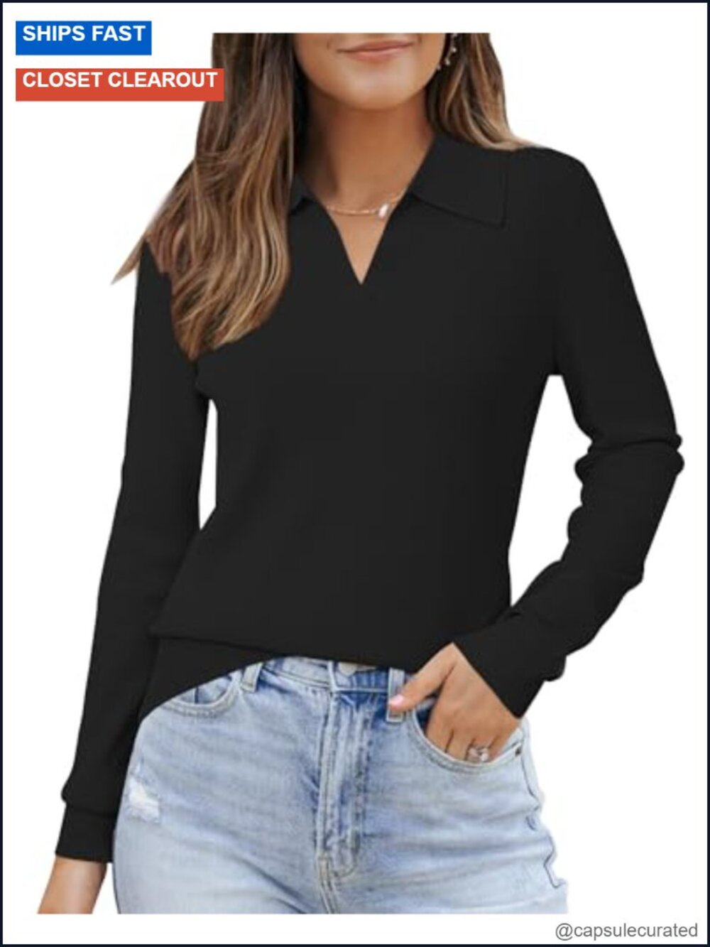 Women's Wool Blend Collared Polo Sweater Business Casual